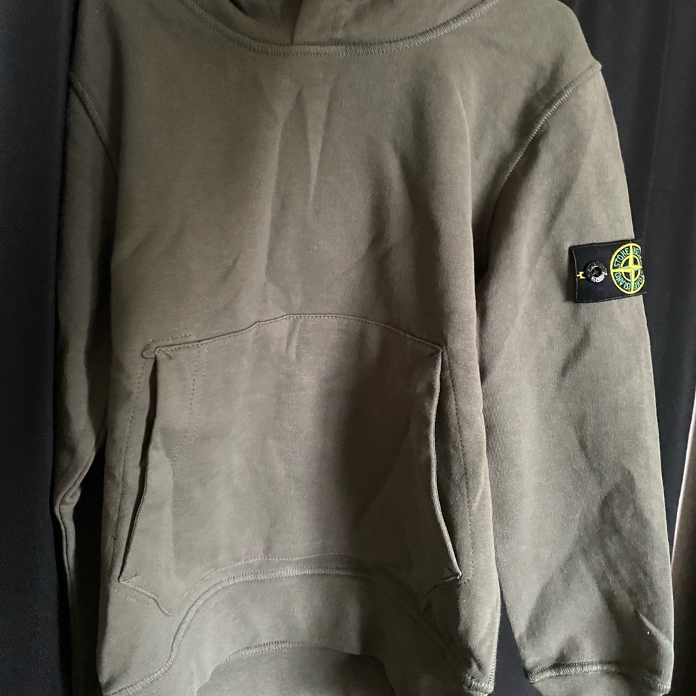 Stone Island Logo Patch Hoodie JUNIORS